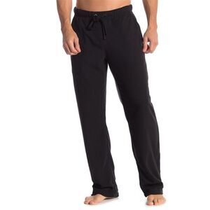 Men's NWT Daniel Buchler Fleece Sz M Black Drawstring Pants